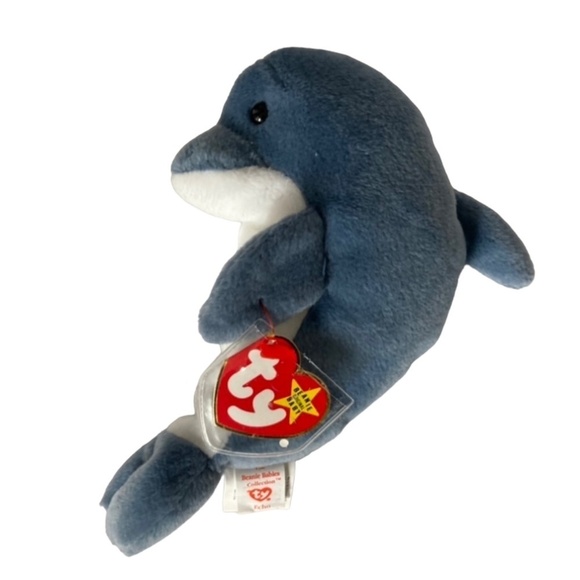 ECHO TY Beanie Baby The Dolphin 1996 Retired Stuffed Animal Plush - Picture 1 of 4